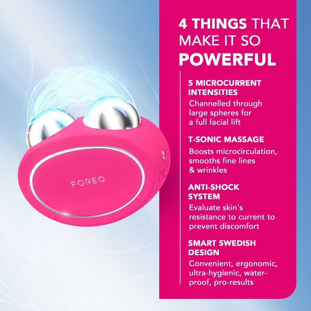 imageFOREO AgeDefying Bear Bundle Bear Microcurrent Facial Device 2 x Conductive Serum 1 floz Anti Aging Face Massager Skin Care Tools Set for an Instant Face Lift FuchsiaFuchsia