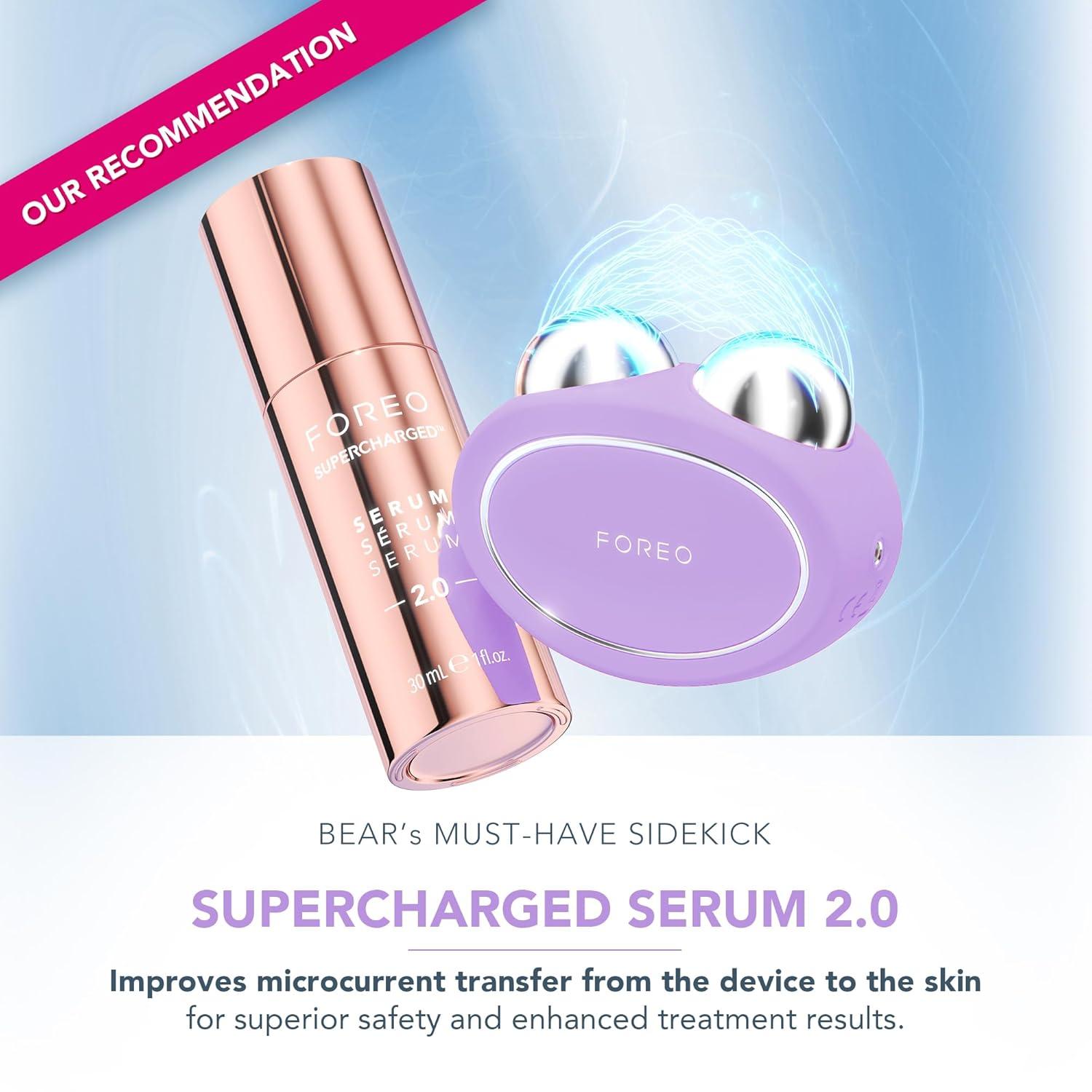 imageFOREO Bear 2 Advanced Toning Microcurrent Facial Device Face Sculpting Tool Firm ampamp Contour NonInvasive Increases Skin Care Absorption LavenderLavender