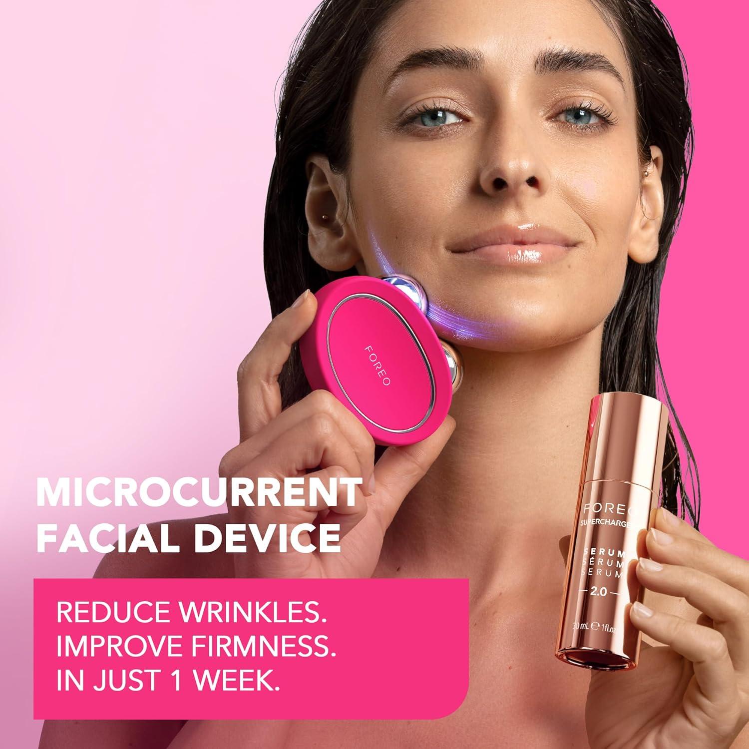 imageFOREO Bear 2 Advanced Toning Microcurrent Facial Device Face Sculpting Tool Firm ampamp Contour NonInvasive Increases Skin Care Absorption LavenderFuchsia