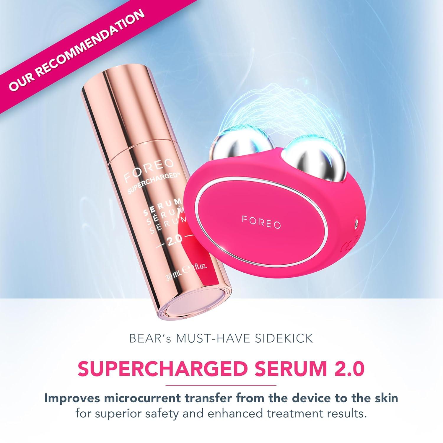 imageFOREO Bear 2 Advanced Toning Microcurrent Facial Device Face Sculpting Tool Firm ampamp Contour NonInvasive Increases Skin Care Absorption LavenderFuchsia