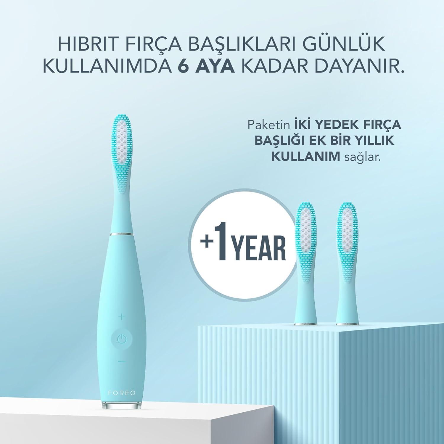 imageFOREO ISSA 3 Fuchsia Electric UltraHygienic 4in1 Sonic Toothbrush Replaceable 6Months Brush Head 16 Intensities 365 DaysUSB Charge 2Year WarrantyIssa 3 Mint Set