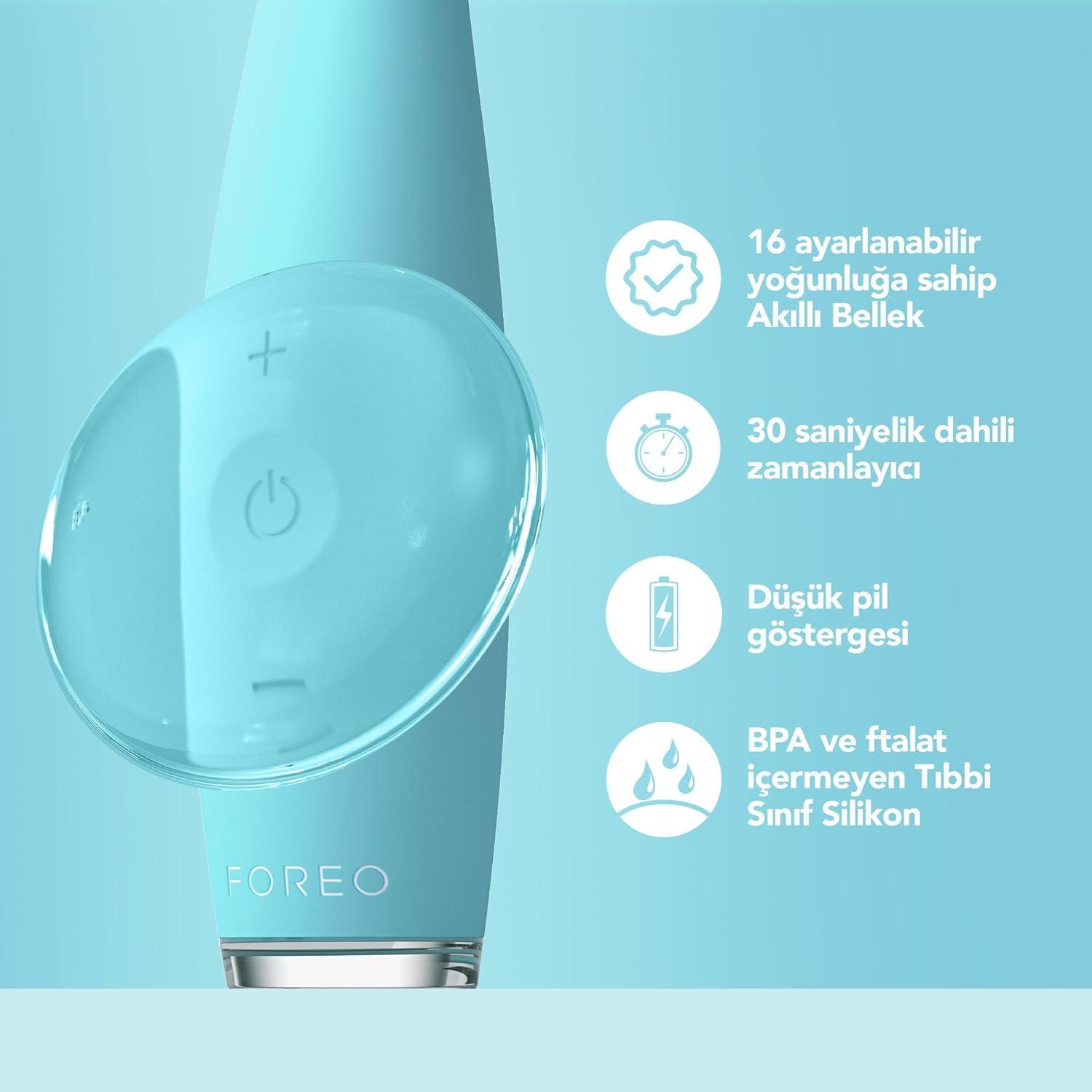 imageFOREO ISSA 3 Fuchsia Electric UltraHygienic 4in1 Sonic Toothbrush Replaceable 6Months Brush Head 16 Intensities 365 DaysUSB Charge 2Year WarrantyIssa 3 Mint Set