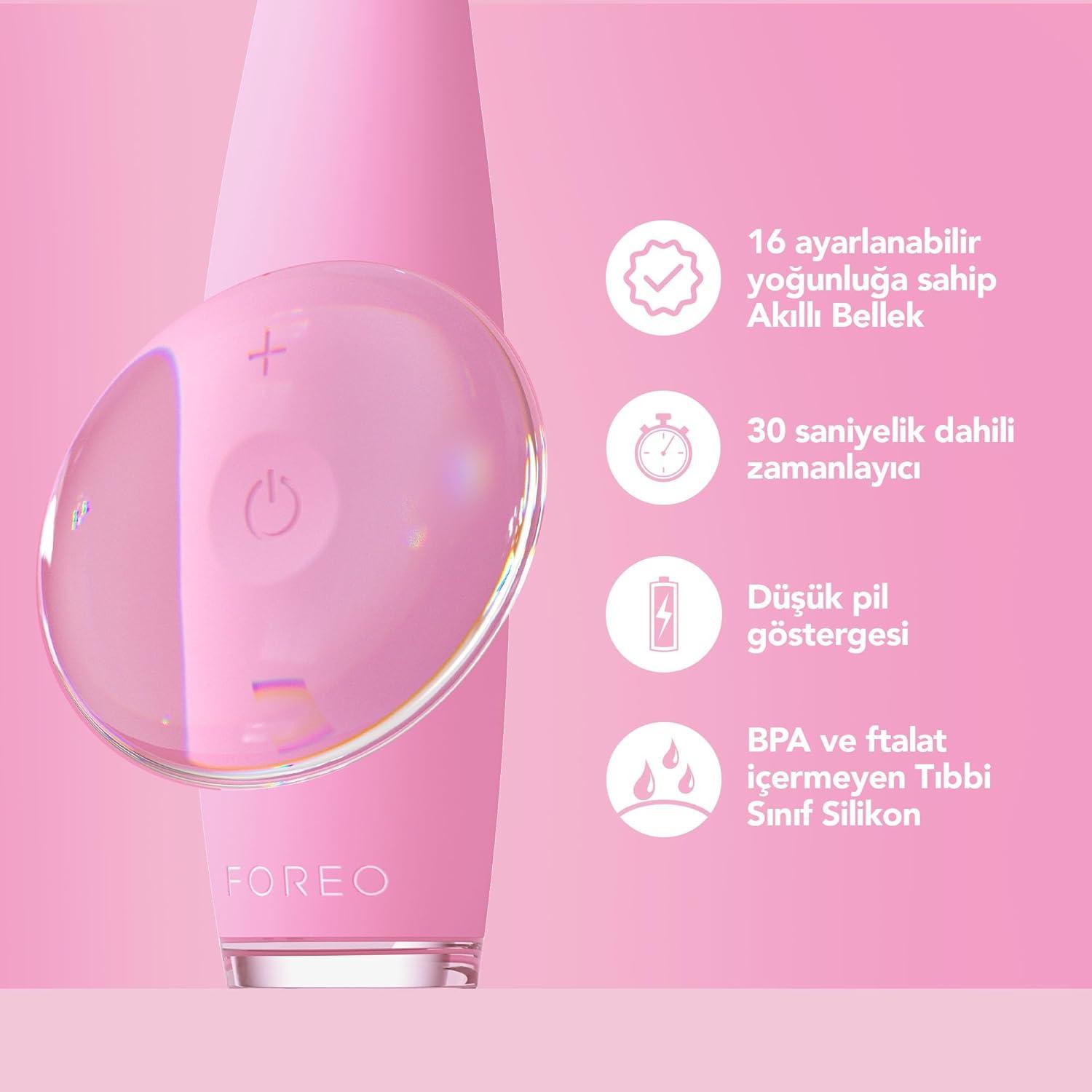 imageFOREO ISSA Black Rechargeable Electric UltraHygienic Sonic Toothbrush with Silicone ampamp PBT Polymer BristlesIssa 3 Pink Set