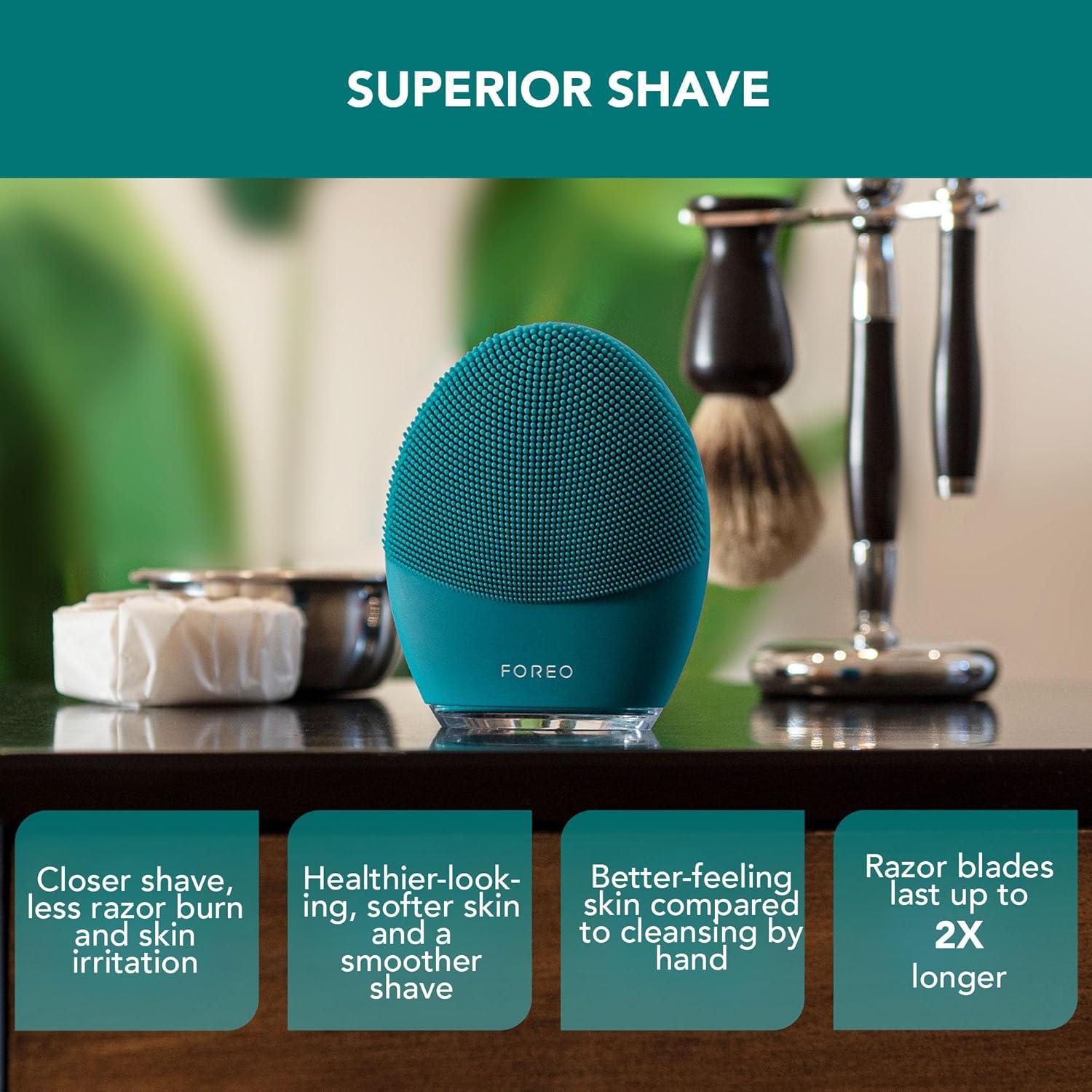 imageFOREO LUNA 4 Face Cleansing Brush Firming Face Massager Anti Aging Face Care Enhances Absorption of Facial Skin Care Products Simple Skin Care ToolsMen Set