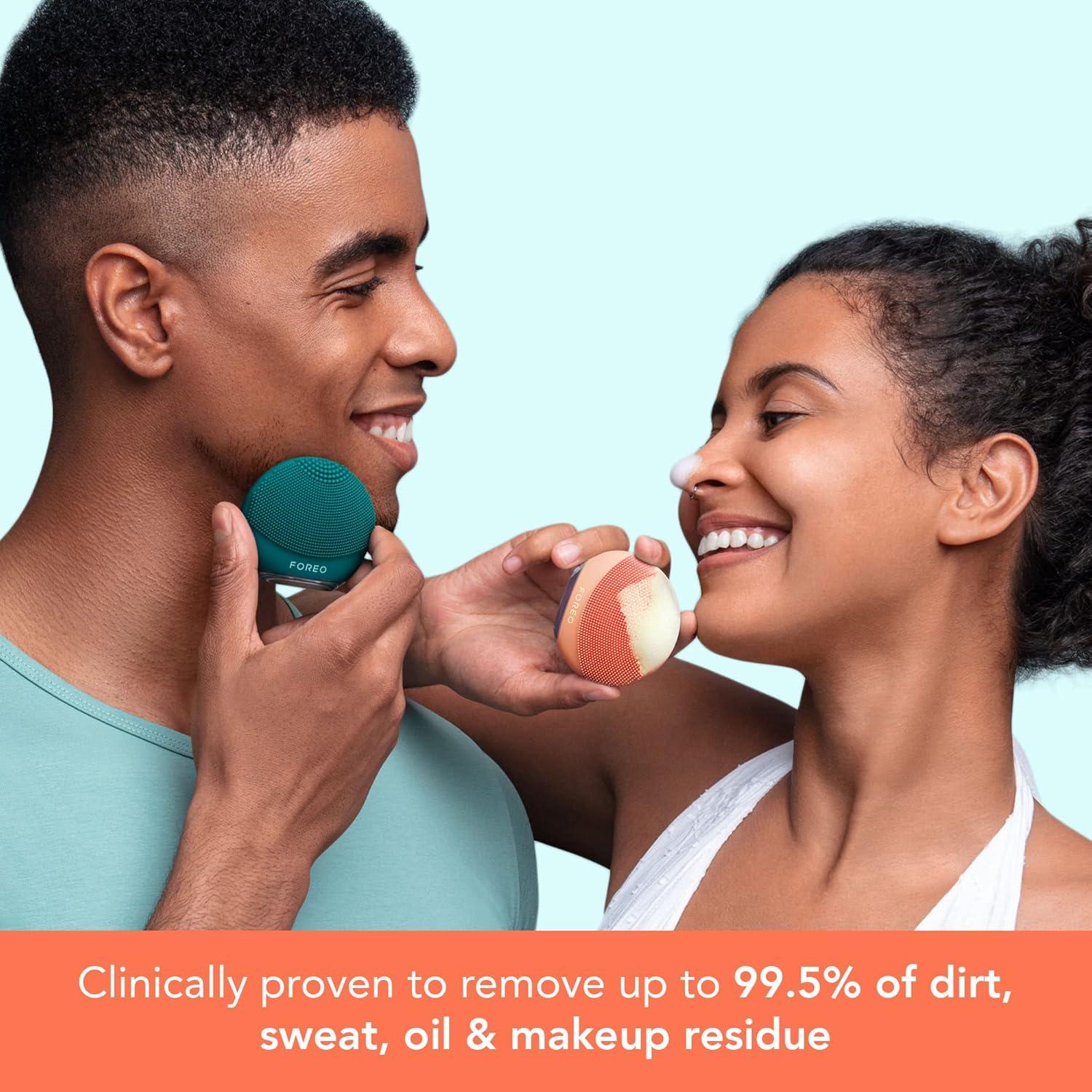 imageFOREO LUNA 4 go Face Cleansing Brush ampamp Massager Premium Face Care Enhances Absorption Simple Skin Care Tools For All Skin Types Peach PerfectPeach Perfect