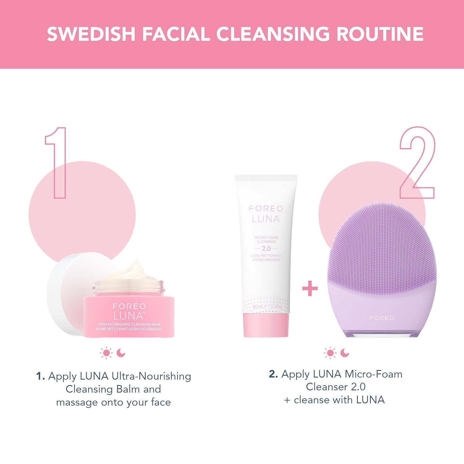 imageFOREO LUNA Nourishing Cleansing Balm Gentle Waterproof Makeup Remover Waterless Oil Cleanser Eye Makeup Remover Vegan Cruelty ampamp FragranceFree EcoFriendly 25 fl oz25 Fl Oz Pack of 1