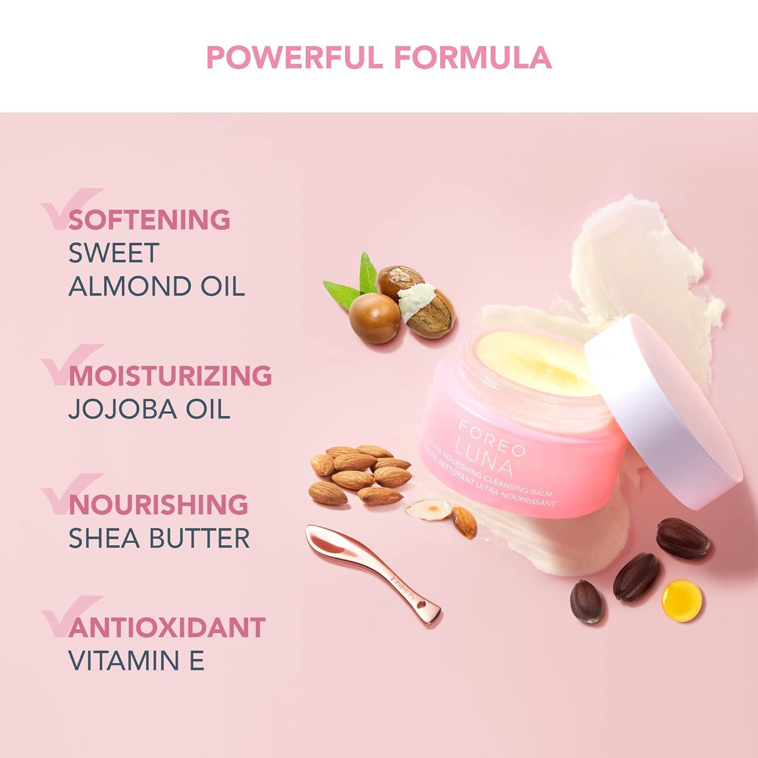 imageFOREO LUNA Nourishing Cleansing Balm Gentle Waterproof Makeup Remover Waterless Oil Cleanser Eye Makeup Remover Vegan Cruelty ampamp FragranceFree EcoFriendly 25 fl oz25 Fl Oz Pack of 1