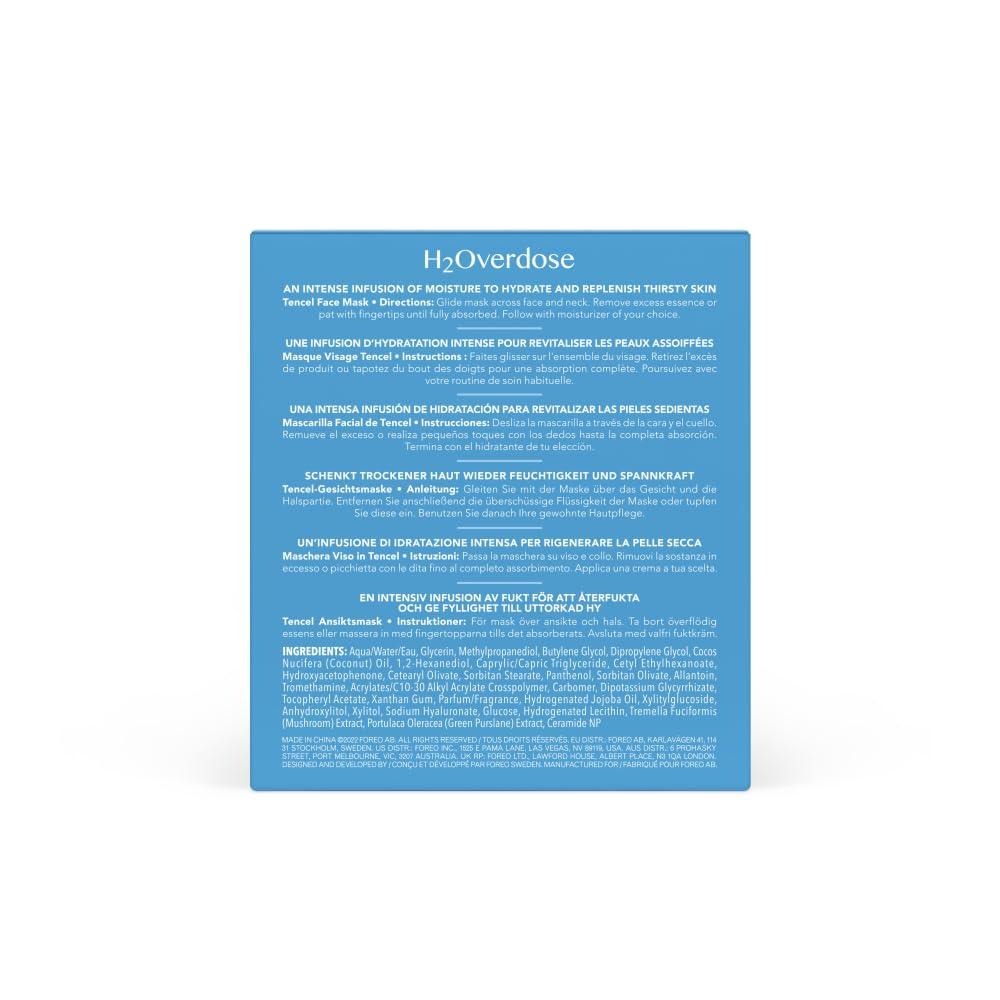 imageFOREO Make My Day UFO Activated Facial Mask for Dry Dehydrated Skin 7 pack Moisturizing ampamp Antipollution Hyaluronic Acid ampamp Red Algae Clean Formula Crueltyfree Compatible with all UFO devicesH2Overdose