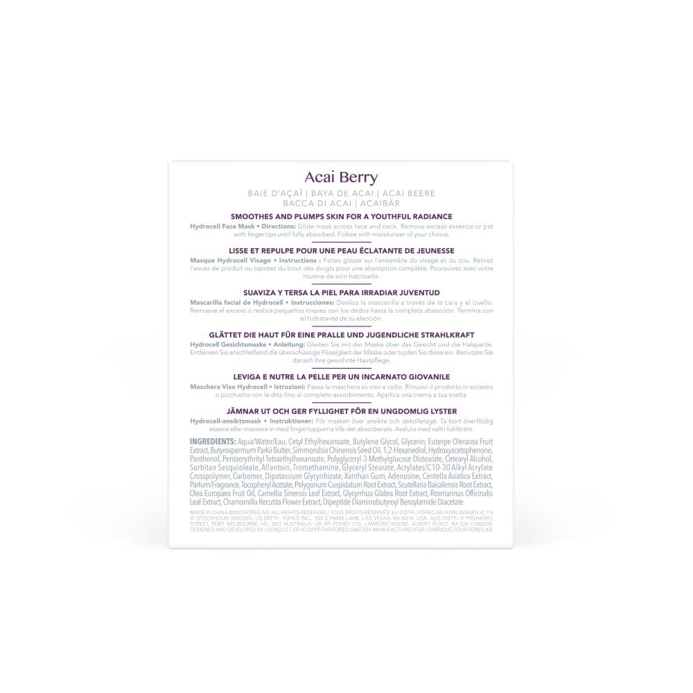 imageFOREO Make My Day UFO Activated Facial Mask for Dry Dehydrated Skin 7 pack Moisturizing ampamp Antipollution Hyaluronic Acid ampamp Red Algae Clean Formula Crueltyfree Compatible with all UFO devicesAcai Berry