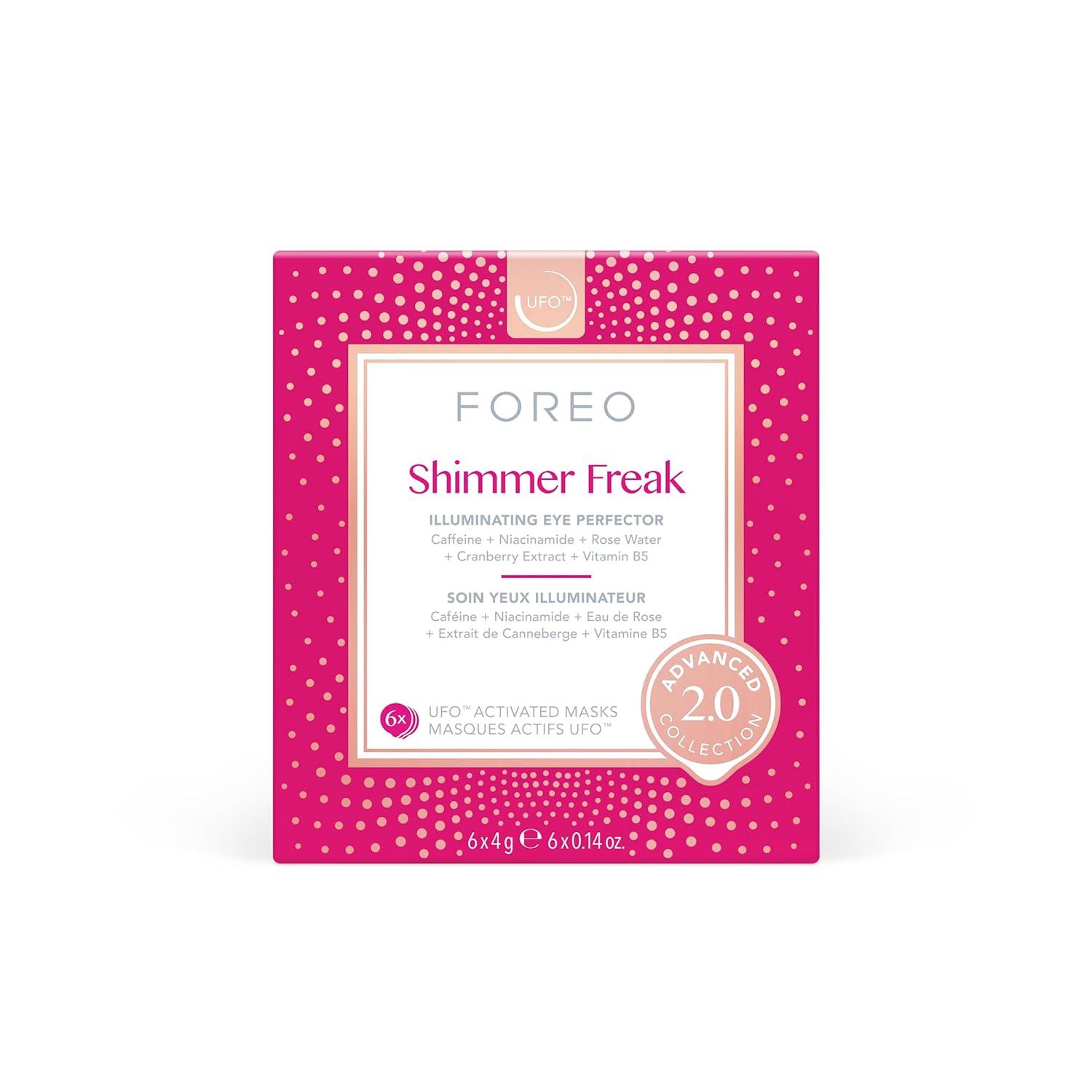 imageFOREO Make My Day UFO Activated Facial Mask for Dry Dehydrated Skin 7 pack Moisturizing ampamp Antipollution Hyaluronic Acid ampamp Red Algae Clean Formula Crueltyfree Compatible with all UFO devicesShimmer Freak