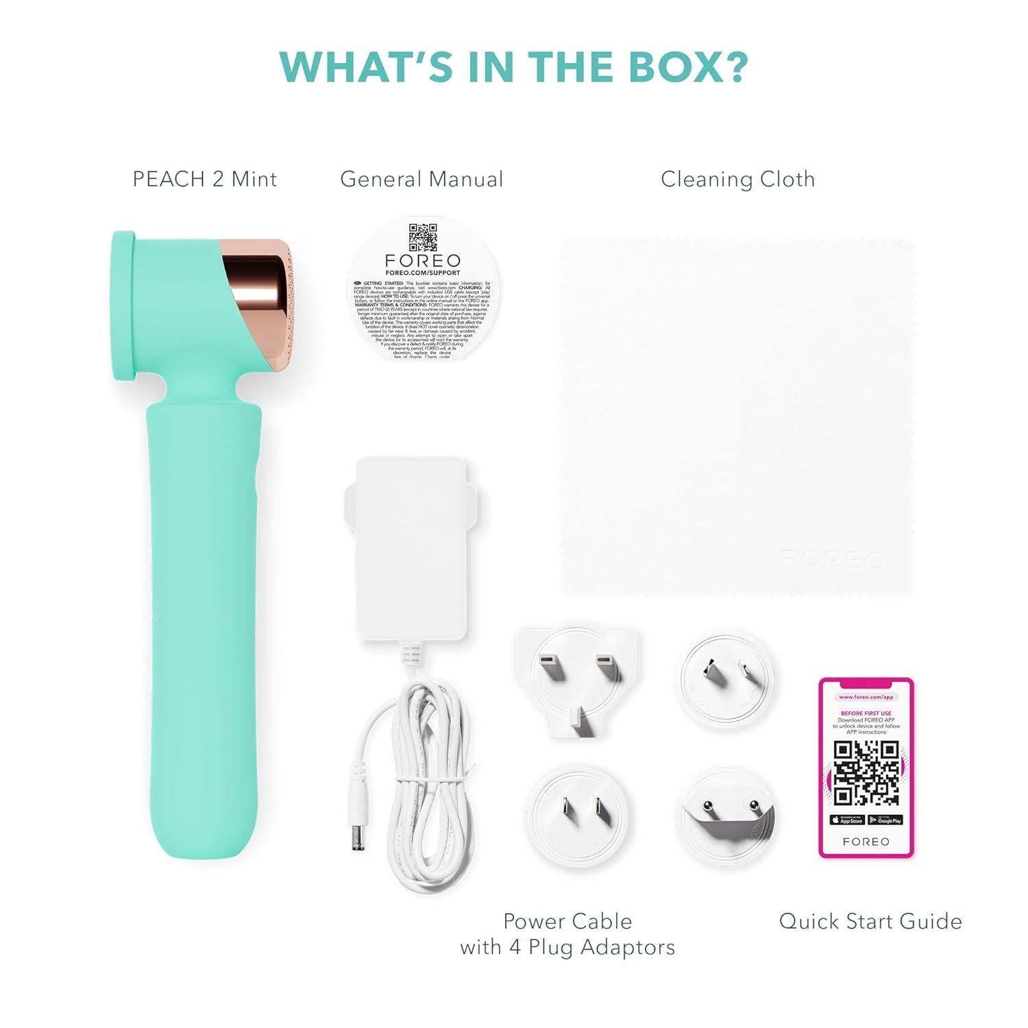 imageFOREO Peach 2 IPL Hair Removal Device Quick ampamp Gentle Hair Reduction for Full Body ampamp Face Skin Cooling System Silicone Shield Customizable