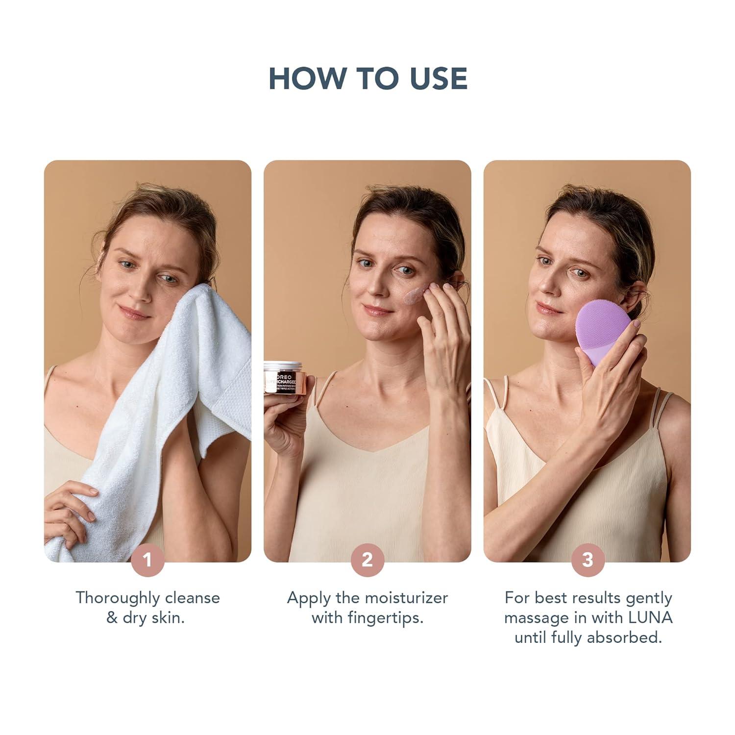 imageFOREO SUPERCHARGED HAPGA Face Moisturizer Wrinkle Cream for Face Hyaluronic Acid ampamp Squalane Vegan Cruelty ampamp Gluten Free Clean Skincare 16 floz16 Fl Oz