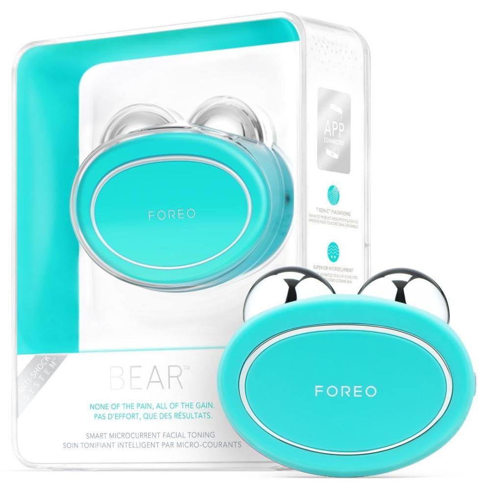 imageFOREO AgeDefying Bear Bundle  Bear Microcurrent Facial Device  2 x Conductive Serum 1 floz  Anti Aging Face Massager  Skin Care Tools Set for an Instant Face Lift  FuchsiaMint