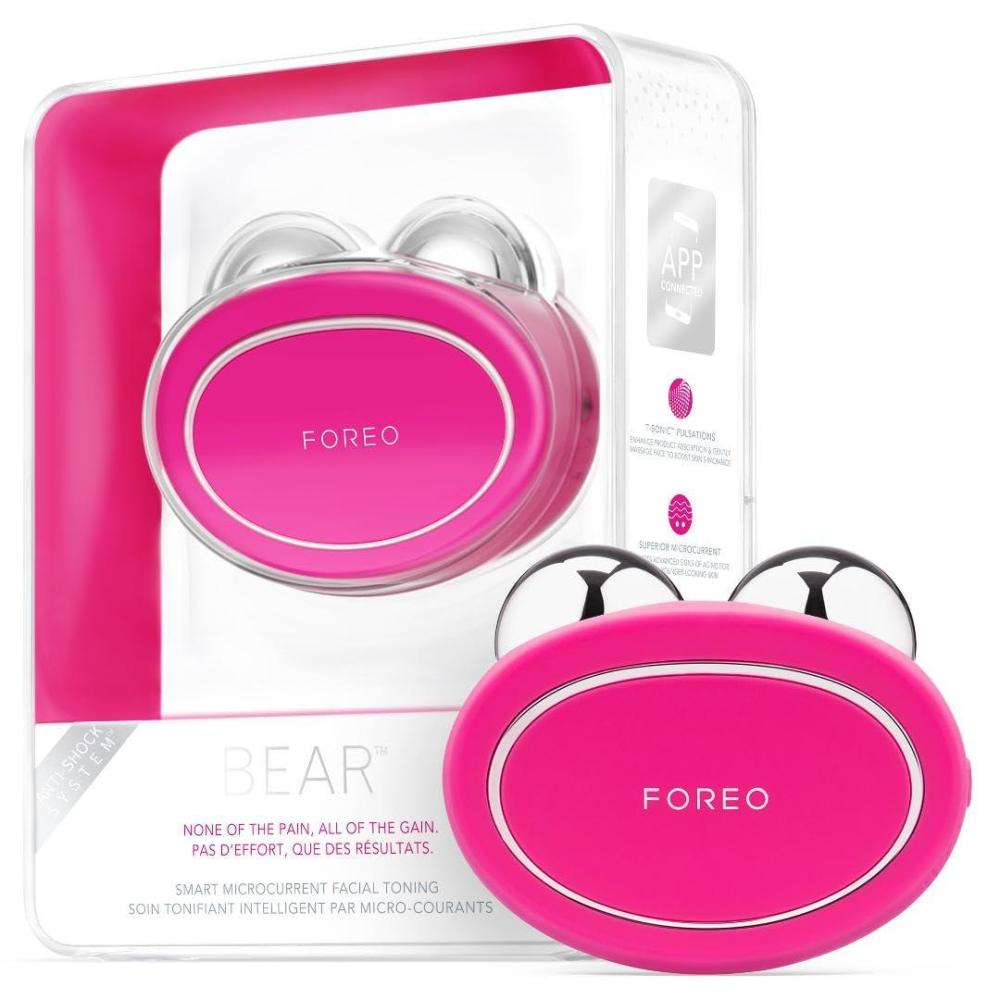 imageFOREO AgeDefying Bear Bundle Bear Microcurrent Facial Device 2 x Conductive Serum 1 floz Anti Aging Face Massager Skin Care Tools Set for an Instant Face Lift FuchsiaFuchsia