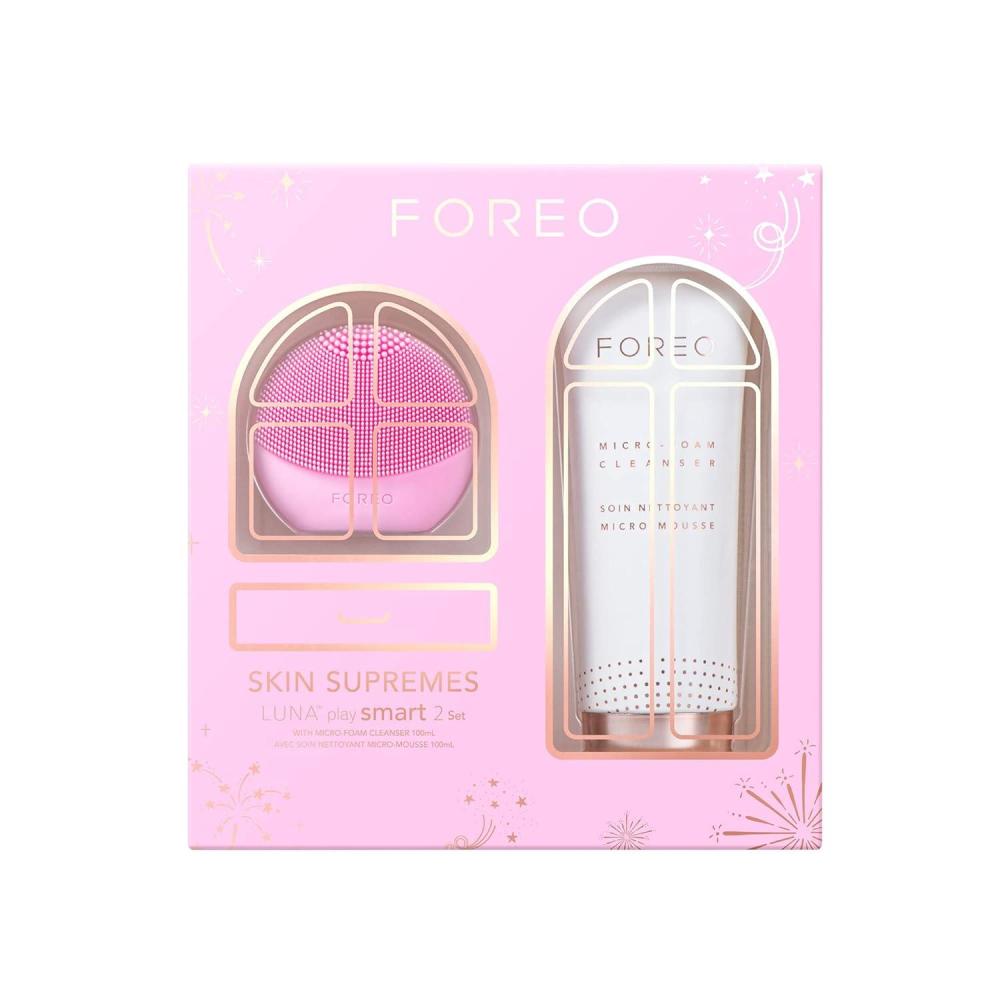 imageFOREO BEAR mini Microcurrent Facial Device UFO mini 2 Face Mask Treatment SERUM 1 fl oz 6 UFO Power Activated Masks Skin Supremes Holiday SetLUNA play smart 2 Microfoam Cleanser
