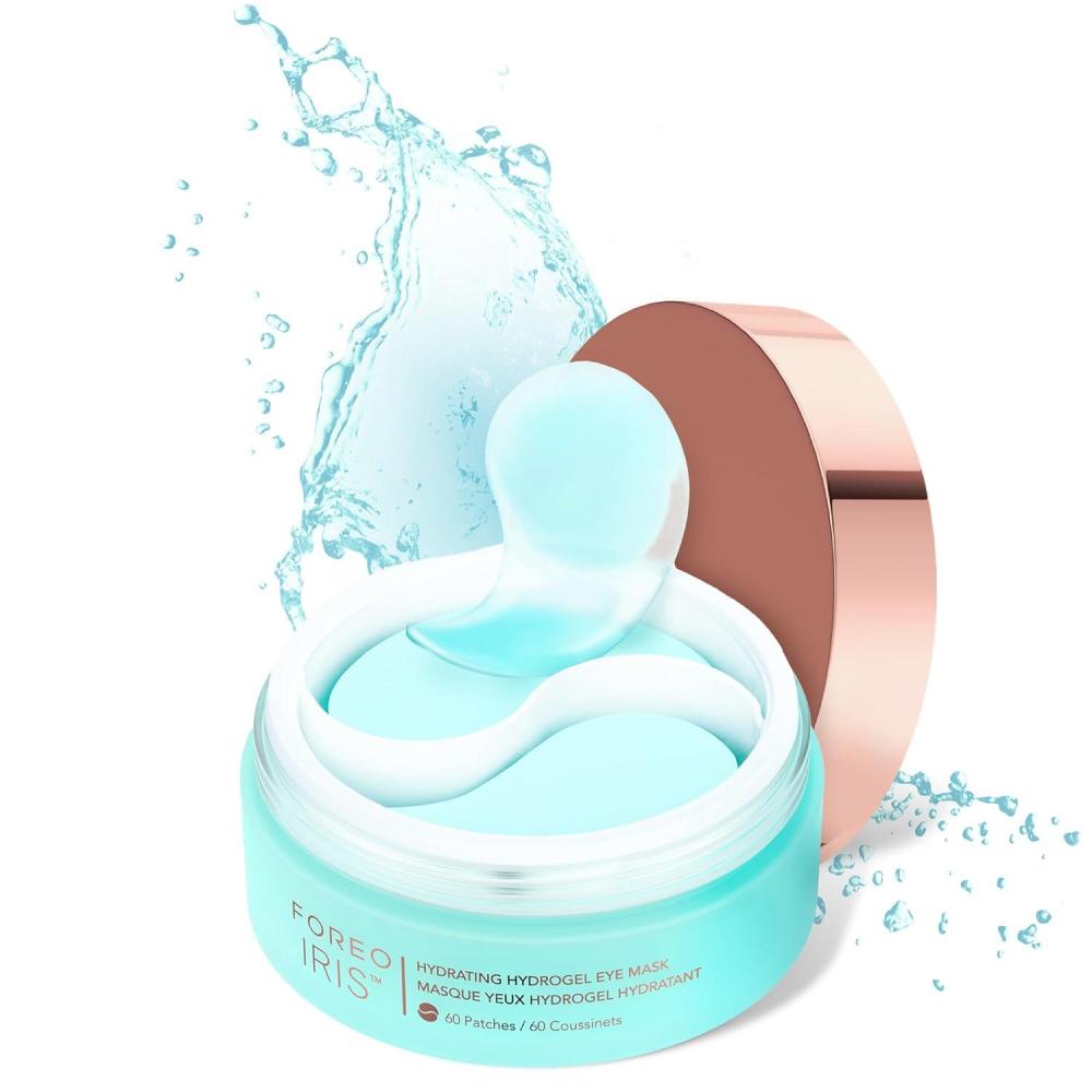imageFOREO IRIS Hydrating Hydrogel Eye Mask  Dark Circles Under Eye Treatment for Women ampamp Men  Puffy Eyes Treatment  Hydrating ampamp Refreshing  Vegan  All Skin Types  60 Under Eye Patches