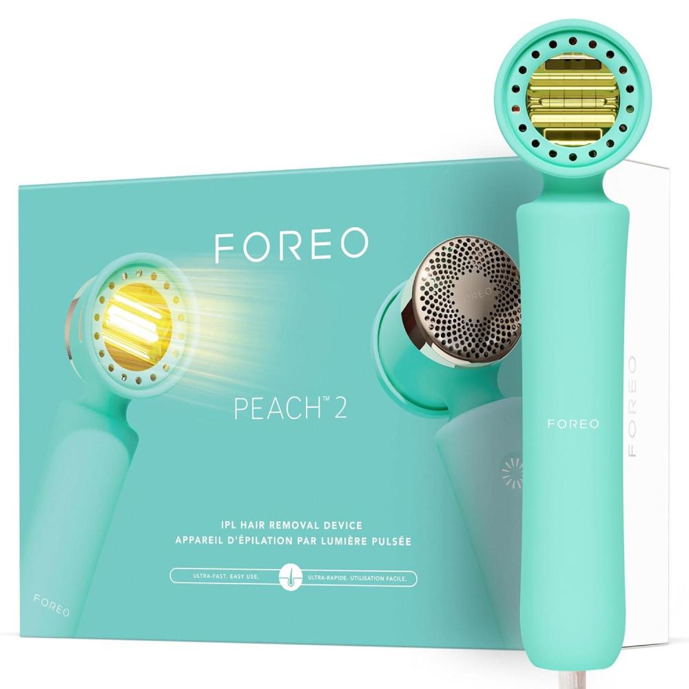 imageFOREO Peach 2 IPL Hair Removal Device Quick ampamp Gentle Hair Reduction for Full Body ampamp Face Skin Cooling System Silicone Shield Customizable