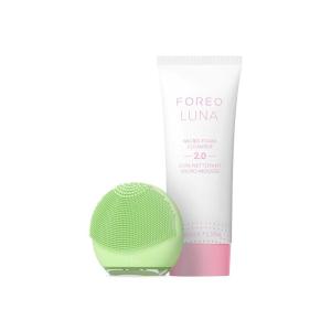 FOREO LUNA 4 go Face Cleansing Brush & Massager – Premium Face Care – Enhances Absorption – Simple Skin Care Tools – For All Skin Types- Peach Perfect(Set)