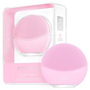 FOREO LUNA mini 3 Ultra-hygienic Facial Cleansing Brush – All Skin Types – Face Massager for Clean & Healthy Face Care – Extra Absorption of Facial Skin Care Products – Waterproof – Midnight(Pearl Pink)