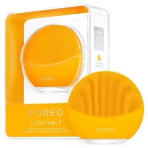 FOREO LUNA mini 3 Ultra-hygienic Facial Cleansing Brush – All Skin Types – Face Massager for Clean & Healthy Face Care – Extra Absorption of Facial Skin Care Products – Waterproof – Midnight(Sunflower Yellow)