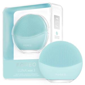FOREO LUNA mini 3 Ultra-hygienic Facial Cleansing Brush – All Skin Types – Face Massager for Clean & Healthy Face Care – Extra Absorption of Facial Skin Care Products – Waterproof – Midnight(Mint)
