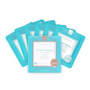 FOREO Make My Day UFO Activated Facial Mask for Dry Dehydrated Skin, 7 pack, Moisturizing & Anti-pollution, Hyaluronic Acid & Red Algae, Clean Formula, Cruelty-free, Compatible with all UFO devices(Matte Maniac)