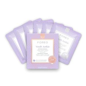 FOREO Make My Day UFO Activated Facial Mask for Dry Dehydrated Skin, 7 pack, Moisturizing & Anti-pollution, Hyaluronic Acid & Red Algae, Clean Formula, Cruelty-free, Compatible with all UFO devices(Youth Junkie)