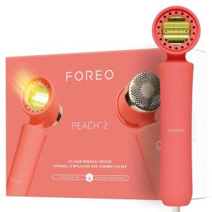 FOREO Peach 2 IPL Hair Removal Device – Quick & Gentle Hair Reduction – for Full Body & Face – Skin Cooling System – Silicone Shield – Coral