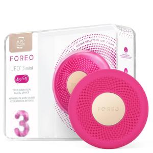 FOREO UFO 3 mini 4-in-1 Face Mask Skincare Device – Face Moisturiser – Anti-Aging – Full spectrum Light & Red Light – Warming – Facial Massage – App-connected – Pearl Pink(Fuchsia)